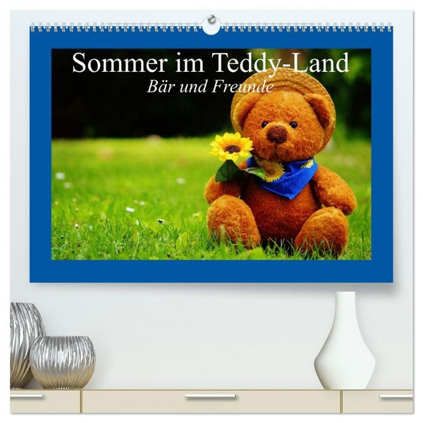 Produktbild: Sommer im Teddy-Land. B&auml;r und Freunde (hochwertiger Premium Wandkalender 2026 DIN A2 quer), Kunstdruck in Hochglanz