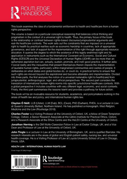 Produktbild: Routledge Handbook of Global Health Rights