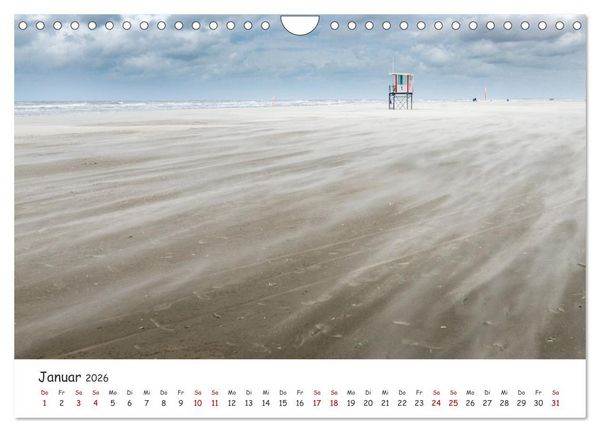 Produktbild: Nordsee, Meer, Strand und Wind (Wandkalender 2026 DIN A4 quer), CALVENDO Monatskalender