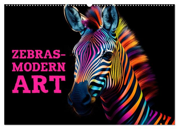 Produktbild: ZEBRAS - Modern Art (Wandkalender 2026 DIN A2 quer), CALVENDO Monatskalender