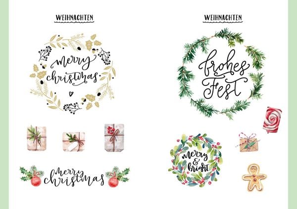 Produktbild: Handlettering-Sticker &ndash; 200 Spr&uuml;che und Schmuckelemente