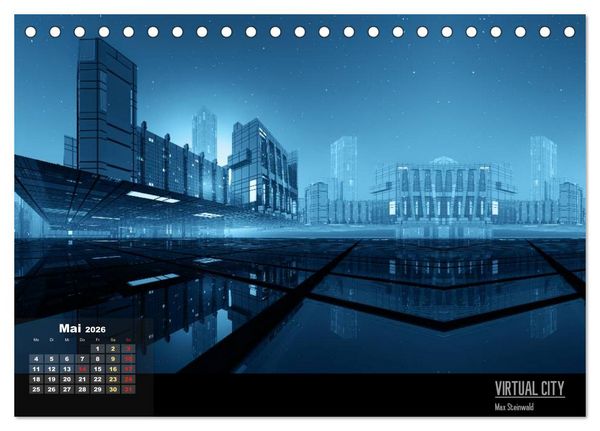 Produktbild: VIRTUAL CITY 2026 CH-Version (Tischkalender 2026 DIN A5 quer), CALVENDO Monatskalender