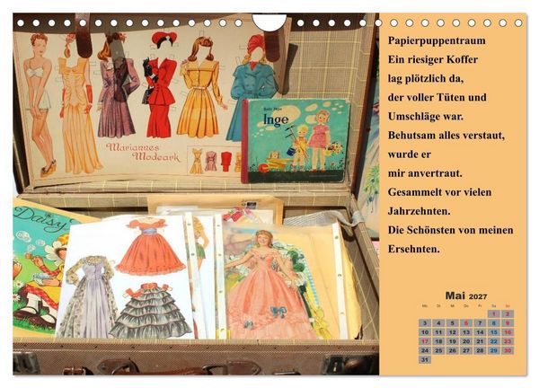 Produktbild: Papierpuppenpoesie (Wandkalender 2027 DIN A4 quer), CALVENDO Monatskalender