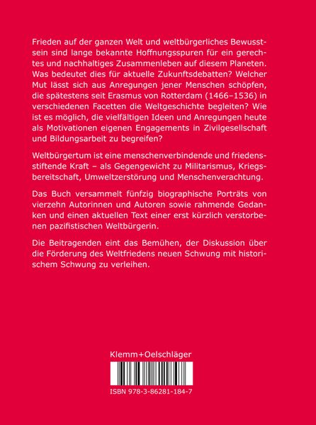 Produktbild: Friedenshoffnung Weltb&uuml;rgertum