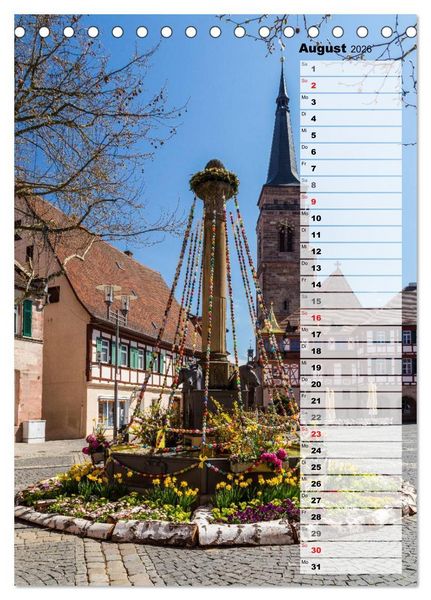 Produktbild: Schwabach Geburtstagskalender (Tischkalender 2026 DIN A5 hoch), CALVENDO Monatskalender