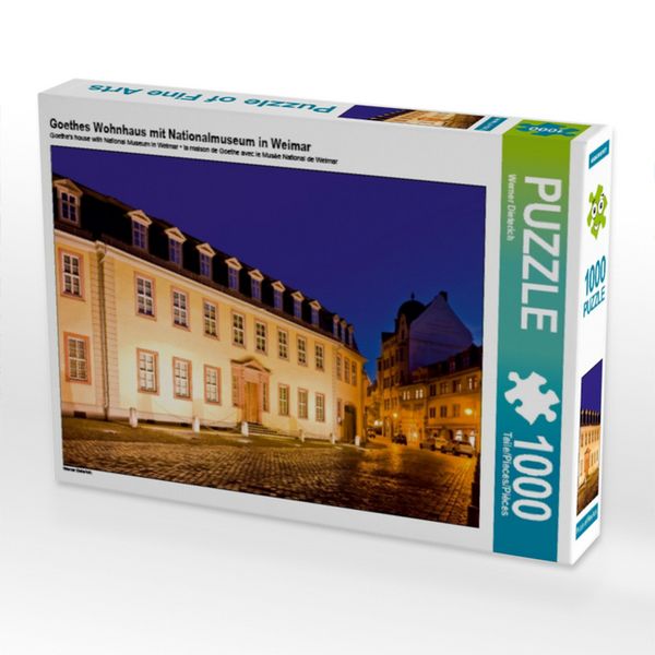 CALVENDO Puzzle Goethes Wohnhaus mit Nationalmuseum in Weimar | 1000 Teile Lege-Größe 64x48cm Foto-Puzzle für glückliche Stunden