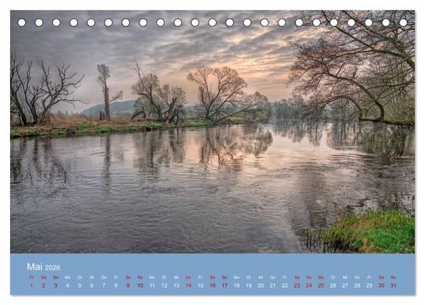 Produktbild: Das Jahr an der Naab zwischen Burglengenfeld und Kallm&uuml;nz (Tischkalender 2026 DIN A5 quer), CALVENDO Monatskalender