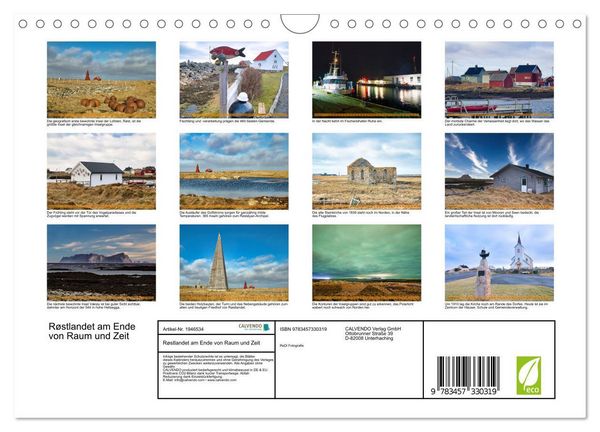 Produktbild: R&oslash;stlandet am Ende von Raum und Zeit (Wandkalender 2026 DIN A4 quer), CALVENDO Monatskalender