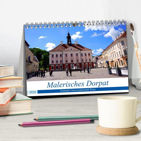 Produktbild: Malerisches Dorpat - Estlands Universit&auml;tsstadt Tartu (Tischkalender 2026 DIN A5 quer), CALVENDO Monatskalender