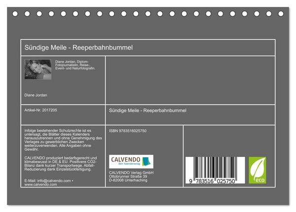 Produktbild: S&uuml;ndige Meile - Reeperbahnbummel (Tischkalender 2026 DIN A5 quer), CALVENDO Monatskalender