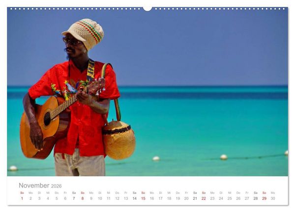 Produktbild: JAMAIKA Reggae, Rastafari und paradiesische Natur. (hochwertiger Premium Wandkalender 2026 DIN A2 quer), Kunstdruck in Hochglanz