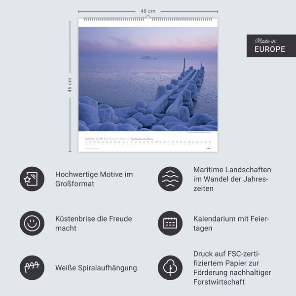 Produktbild: Schleswig-Holstein Edition Kalender 2026 - Land zwischen den Meeren
