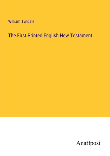 Produktbild: The First Printed English New Testament
