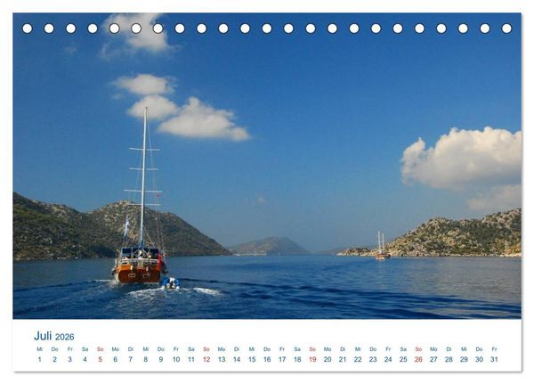 Produktbild: T&uuml;rkei - Reise ins Blaue (Tischkalender 2026 DIN A5 quer), CALVENDO Monatskalender