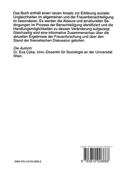 Produktbild: Geschlecht und soziale Ungleichheit