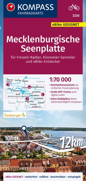 Produktbild: Fahrradkarte 3320 Mecklenburgische Seenplatte 1:70.000