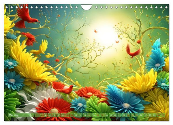 Produktbild: Vier Jahreszeiten Fraktale (Wandkalender 2026 DIN A4 quer), CALVENDO Monatskalender