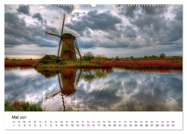 Produktbild: M&auml;rchenhafte Windm&uuml;hlen (hochwertiger Premium Wandkalender 2027 DIN A2 quer), Kunstdruck in Hochglanz