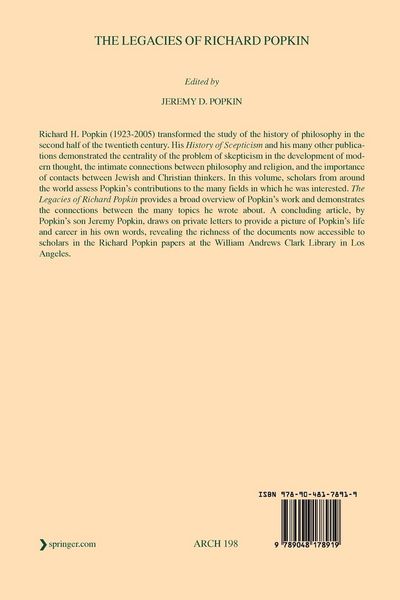Produktbild: The Legacies of Richard Popkin