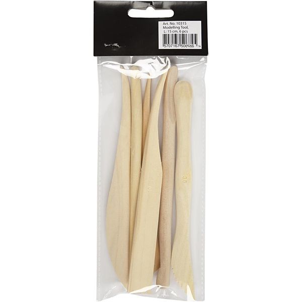 Produktbild: Creativ Company Modellierholz-Set, L 15 cm, 6 Stk