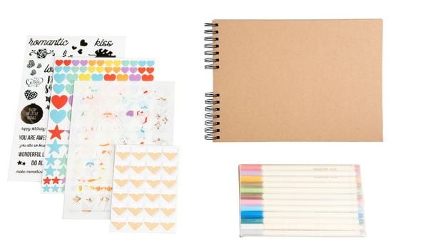 Produktbild: Set Scrapbooking, Album 32x22cm, Kraft, Scrap' Addict