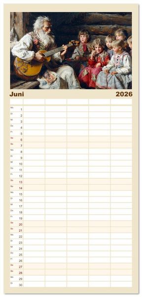 Produktbild: Familienplaner 2026 - Reise mit der ostslawischen Seele mit 5 Spalten (Wandkalender, 21 x 45 cm) CALVENDO