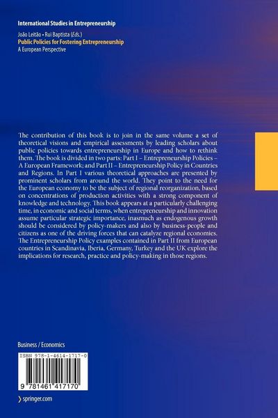 Produktbild: Public Policies for Fostering Entrepreneurship
