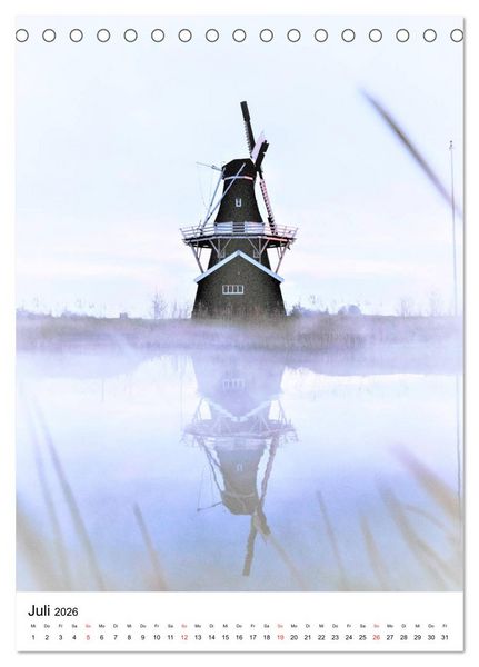 Produktbild: Die Windm&uuml;hle - Eindr&uuml;cke und Momente (Tischkalender 2026 DIN A5 hoch), CALVENDO Monatskalender