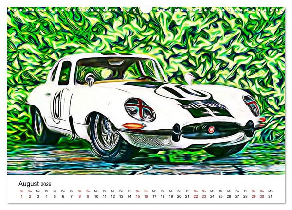 Produktbild: Cars'n'Arts - Digital Artwork von Jean-Louis Glineur (Wandkalender 2026 DIN A3 quer), CALVENDO Monatskalender
