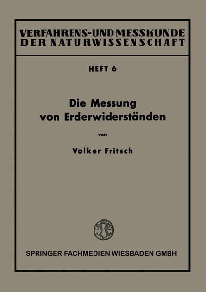 Produktbild: Die Messung von Erderwiderst&auml;nden