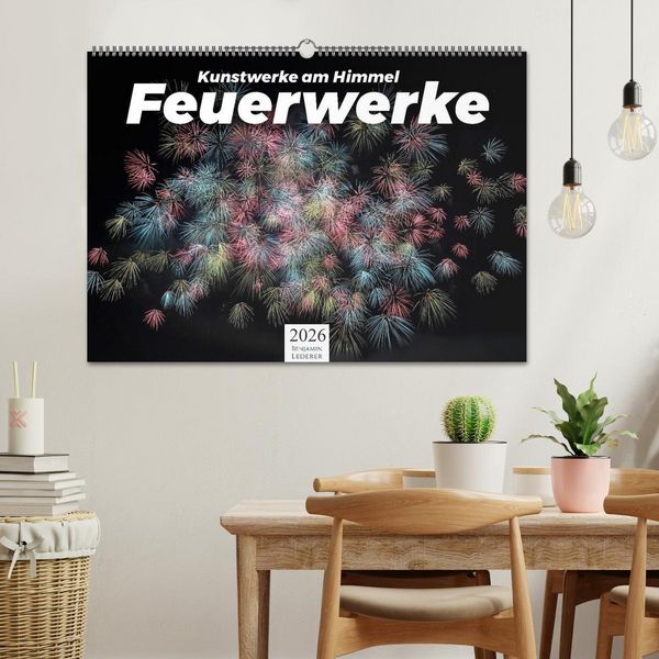Produktbild: Feuerwerke - Kunstwerke am Himmel (Wandkalender 2026 DIN A2 quer), CALVENDO Monatskalender