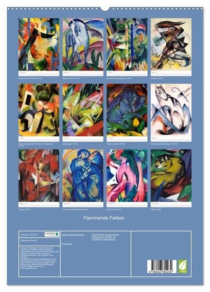Produktbild: Flammende Farben (hochwertiger Premium Wandkalender 2027 DIN A2 hoch), Kunstdruck in Hochglanz
