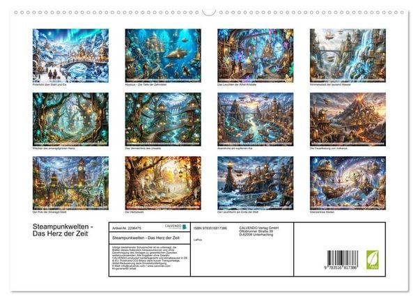 Produktbild: Steampunkwelten - Das Herz der Zeit (hochwertiger Premium Wandkalender 2027 DIN A2 quer), Kunstdruck in Hochglanz
