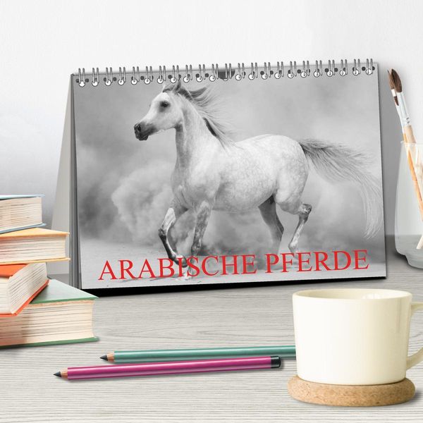 Produktbild: Arabische Pferde (Tischkalender 2026 DIN A5 quer), CALVENDO Monatskalender