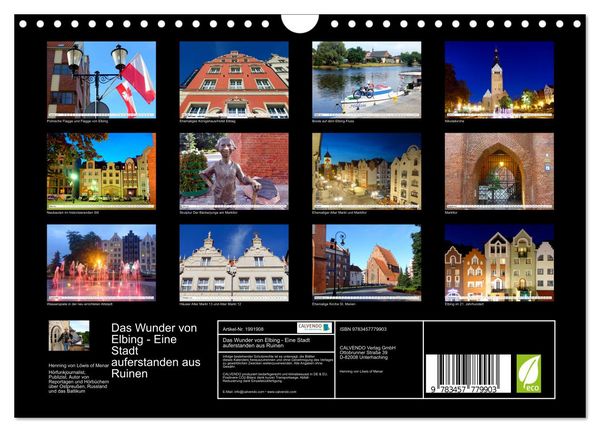 Produktbild: Das Wunder von Elbing - Eine Stadt auferstanden aus Ruinen (Wandkalender 2026 DIN A4 quer), CALVENDO Monatskalender