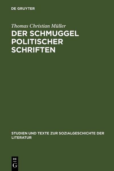 Produktbild: Der Schmuggel politischer Schriften