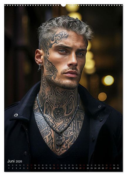 Produktbild: Tattoos Kunst auf der Haut (hochwertiger Premium Wandkalender 2026 DIN A2 hoch), Kunstdruck in Hochglanz