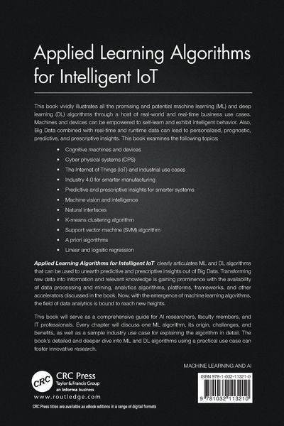 Produktbild: Applied Learning Algorithms for Intelligent IoT