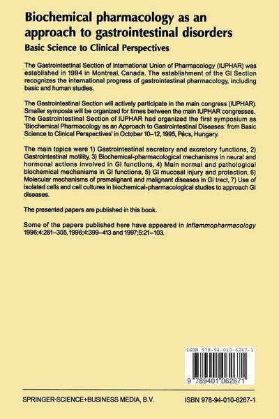 Produktbild: Biochemical Pharmacology as an Approach to Gastrointestinal Disorders