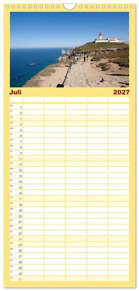Produktbild: Familienplaner 2027 - Reisen ans Meer mit 5 Spalten (Wandkalender, 21 x 45 cm) CALVENDO