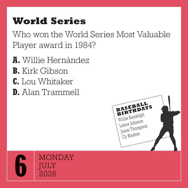 Produktbild: Year of Baseball Trivia Page-A-Day(r) Calendar 2026