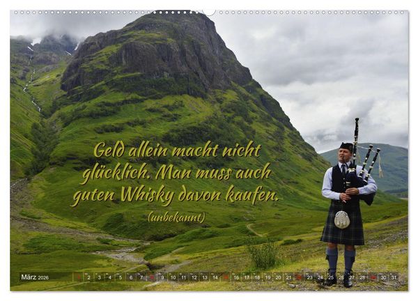 Produktbild: Whisky-Spr&uuml;che (hochwertiger Premium Wandkalender 2026 DIN A2 quer), Kunstdruck in Hochglanz
