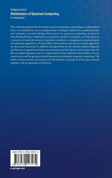 Produktbild: Mathematics of Quantum Computing