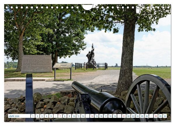 Produktbild: Gettysburg Military Park (Wandkalender 2026 DIN A4 quer), CALVENDO Monatskalender