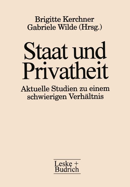 Produktbild: Staat und Privatheit