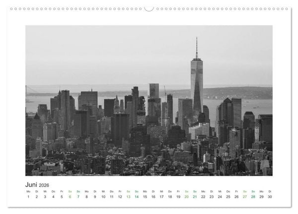 Produktbild: New York in schwarz weiss (hochwertiger Premium Wandkalender 2026 DIN A2 quer), Kunstdruck in Hochglanz