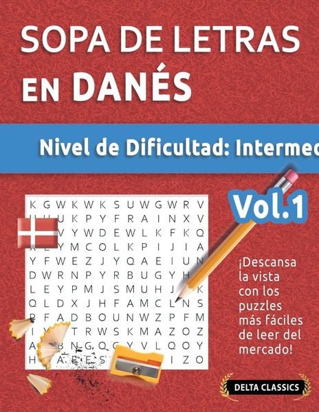 Produktbild: Sopa De Letras En Dan&eacute;s - Nivel De Dificultad