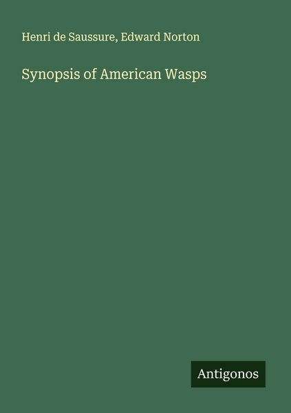 Produktbild: Synopsis of American Wasps