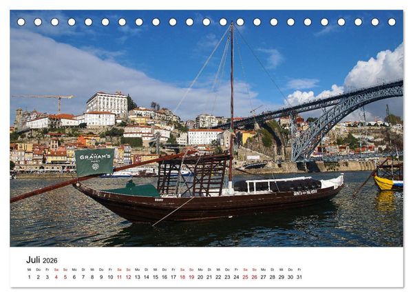 Produktbild: Einzigartiges Portugal (Tischkalender 2026 DIN A5 quer), CALVENDO Monatskalender
