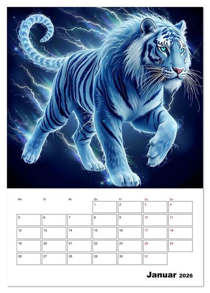 Produktbild: Majest&auml;tische K&ouml;nige der Wildnis (Tischkalender 2026 DIN A5 hoch), CALVENDO Monatskalender